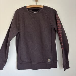 Carhartt Sweatshirt Women S Purple Relaxed Workwear Outdoor Heavy Sweater